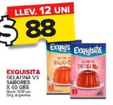 Oferta de Gelatina Exquisita 40g por $88 en Carrefour Maxi