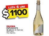 Oferta de Dilema Espumante blanco 750cc por $1100 en Carrefour Maxi
