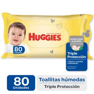 Oferta de Toallitas Húmedas Huggies Triple Protección 80 Un. por $519 en Supermercados DIA