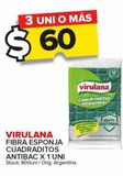Oferta de Fibra esponja Virulana cuadraditos x 1uni por $60 en Carrefour Maxi