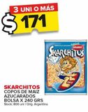 Oferta de Copos de maiz Skarchitos x 240g por $171 en Carrefour Maxi