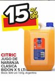 Oferta de Jugo de naranja Citric x 5L en Carrefour Maxi