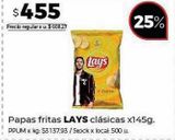 Oferta de Papas fritas Lay's 145g por $455 en Disco