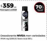 Oferta de Desodorante Nivea men variedades por $359 en Disco