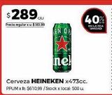 Oferta de Cerveza Heineken x 473cc por $289 en Disco