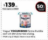 Oferta de Yogur Yogurísimo firme frutilla 120g por $139 en Disco