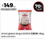 Oferta de Arroz grano largo 00000 C&CO 1kg por $149 en Disco
