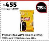 Oferta de Papas fritas Lay's clásicas 145g por $455 en Disco