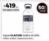 Oferta de Agua Glaciar bidón 6,30 lt por $419 en Disco