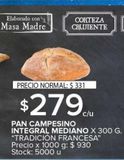 Oferta de Pan Campesino Integral Mediano  por $279 en Carrefour Maxi
