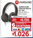 Oferta de Auriculares Motorola por $6156 en Carrefour Maxi
