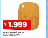 Oferta de Tabla Bambú 20 cm  por $1999 en Changomas