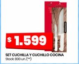 Oferta de SET CUCHILLA Y CUCHILLO COCINA por $1599 en HiperChangomas