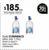 Oferta de Soda Cuisine&Co sifón 1,75L por $185 en Jumbo
