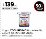 Oferta de Yogur Yogurísimo 120g por $139 en Disco