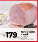 Oferta de Jamón cocido tripack 100g por $179 en Disco