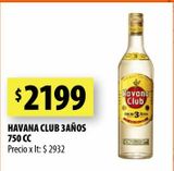 Oferta de Havana Club 3 años 750cc por $2199 en Punto Mayorista