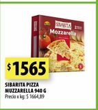 Oferta de Pizza muzzarella Sibarita 940g por $1565 en Punto Mayorista