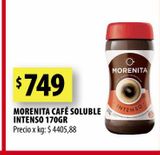 Oferta de Café soluble Morenita 170g por $749 en Punto Mayorista