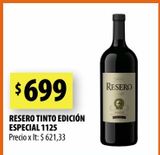 Oferta de Vino tinto Resero edición especial 1125 por $699 en Punto Mayorista