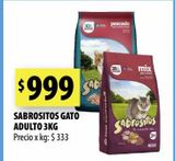 Oferta de Alimento para gatos Sabrositos 3kg por $999 en Punto Mayorista