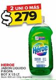 Oferta de Jabón líquido Heroe x 1.5L por $279 en Carrefour Maxi