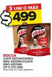 Oferta de Café Dolca x 170g por $499 en Carrefour Maxi