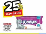 Oferta de Toallitas húmedas para bebé Kimbies x 48uni en Carrefour Maxi