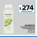 Oferta de Shampoo acondicionador vs fragancias x 950cc por $274 en Carrefour Maxi