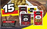 Oferta de Aceitunas verdes/negras Nucete vs presentaciones en Carrefour Maxi