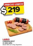 Oferta de Leberwurst Lario 200g por $219 en Carrefour Maxi