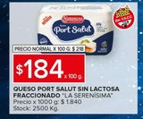 Oferta de Queso Port Salut Sin Lactosa  por $184 en Carrefour Maxi