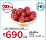 Oferta de Ciruelas por $690 en Carrefour Maxi