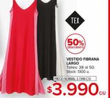 Oferta de Vestido Fibrana LArgo  por $3990 en Carrefour Maxi