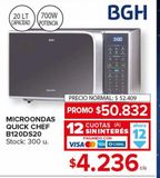 Oferta de Microondas BGH por $50832 en Carrefour Maxi
