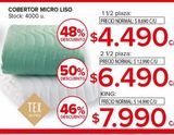 Oferta de Cobertor Micro Liso  por $4490 en Carrefour Maxi