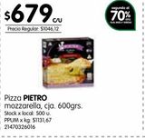 Oferta de Pizza Pietro mozzarella 600g                                                                       ___ por $679 en Jumbo