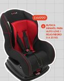Oferta de BUTACA INFANTIL PARA AUTO LOVE NEGRO/ ROJO 0 A 25KG por $44999 en Jumbo