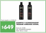Oferta de Shampoo y acondicionador Tresemmé variedades x 500ml por $649 en Jumbo