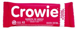 Oferta de Barra de Arroz Crowie Arroz Frutilla 12g por $69 en Ferniplast