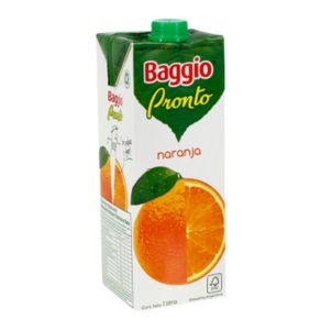 Oferta de BAGGIO jugo naranja x1Lt por $326,7 en Pasos Supermercado