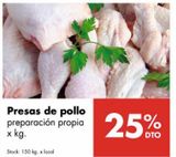 Oferta de Presas de pollo kg -25% en Disco