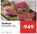 Oferta de Osobuco de novillito kg por $949 en Disco
