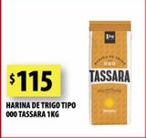 Oferta de HARINA DE TRIGO TIPO 000 TASSARA 1KG por $115 en Punto Mayorista