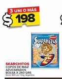 Oferta de Copos de maíz Skarchitos azucarados x 240g por $198 en Carrefour Maxi