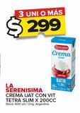 Oferta de Crema La Serenísima uat con vit x 200cc por $299 en Carrefour Maxi