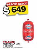 Oferta de Mortadela Paladini mini x 500g por $649 en Carrefour Maxi