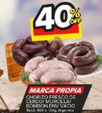 Oferta de Chorizo fresco de cerdo/morcilla/bombom en Carrefour Maxi