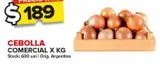 Oferta de Cebolla comercial x kg por $189 en Carrefour Maxi