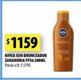 Oferta de Nivea Sun Bronceador Zanahoria Fps6 200ml  por $1159 en Punto Mayorista